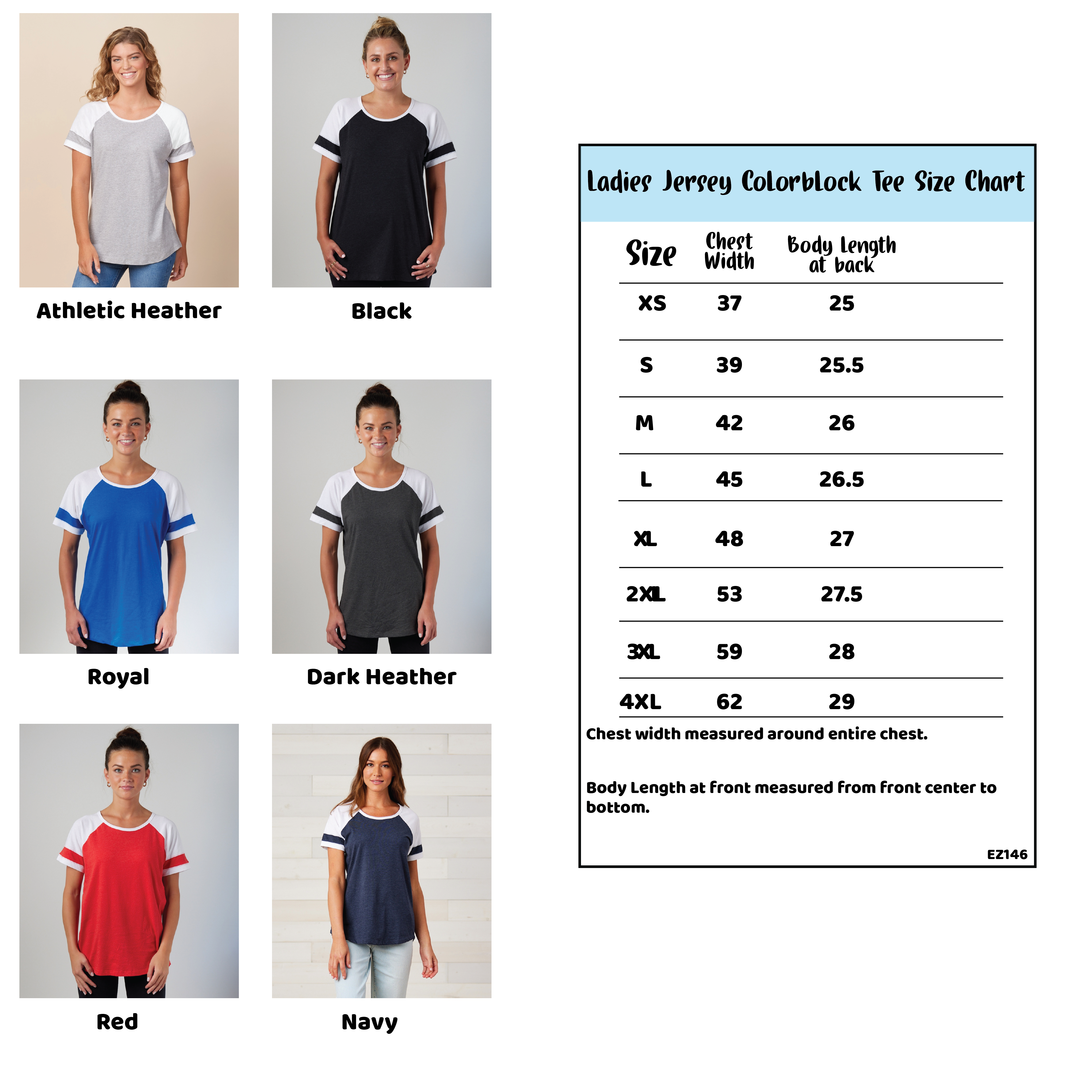 Rush Basketball Ladies Jersey Colorblock Tee (EZ146) | Mama T Gear